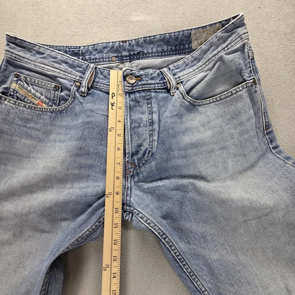Diesel Jeans Mens 34x30 Blue Larkee Regular Straight Distressed Button Fly 0800Z